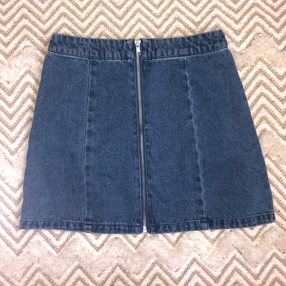 Zippered high waisted skirt